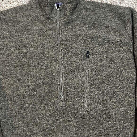 Ibex 1/2 Zip Sweater Men’s Large New Zealand Merino Wool Blend Brown USA - Picture 2 of 10